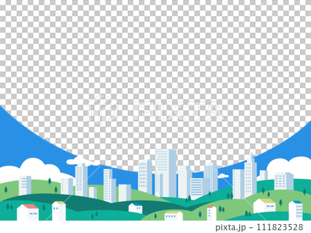ビル 街並み 背景 イラスト ビル 街並み 背景 イラスト 111823528