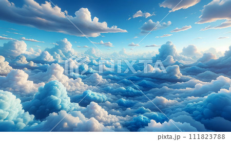 雲の上の空01のイラスト素材 [111823788] - PIXTA