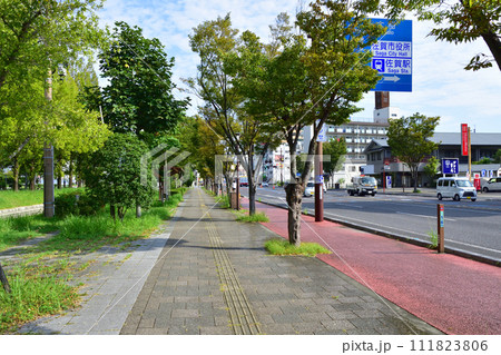 佐賀県佐賀市中心部の歩車分離歩道 佐賀県佐賀市中心部の歩車分離歩道 111823806