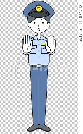 ストップ　警察官のイラスト 111824212