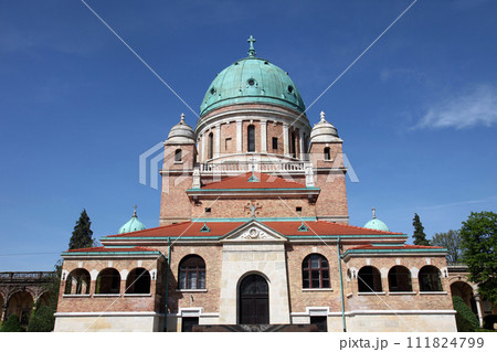 Church of Christ the King, Mirogoj graveyard in Zagreb, Croatia Church of Christ the King, Mirogoj graveyard in Zagreb, Croatia 111824799