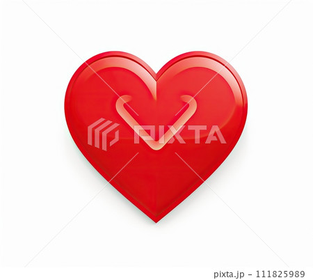 AI-generated content. red heart and wifi wireless symbol 111825989