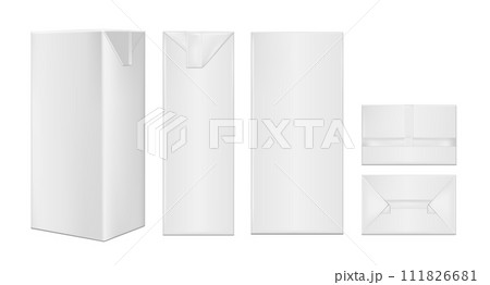 White cardboard package for beverage, juice and milk White cardboard package for beverage, juice and milk 111826681