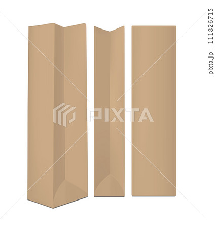 Brown shopping paper bag. Packaging for bottle and other products Brown shopping paper bag. Packaging for bottle and other products 111826715