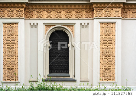Window with metal bars. Window with metal bars. 111827568