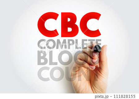 CBC Complete Blood Count - blood test used to evaluate your overall health and detect a wide range of disorders, acronym text concept background 111828155