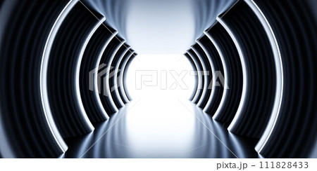 a Light at the End of a Tunnel 3d render illustration 111828433
