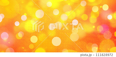 Orange widescreen  bokeh background for seasonal, holidays,  celebrations and various design works 111828972