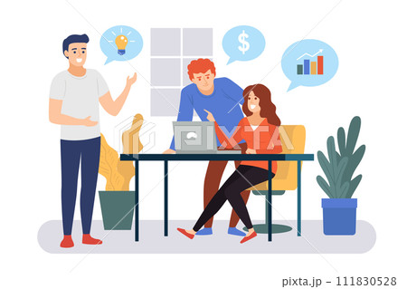 people at work in office 111830528