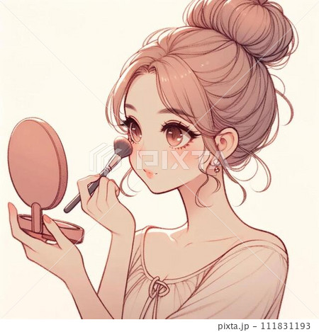 メイクをする女性 111831193