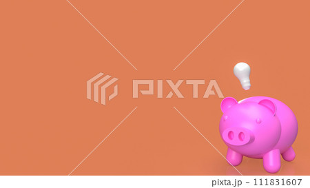 The piggy bank for saving concept 3d rendering. The piggy bank for saving concept 3d rendering. 111831607