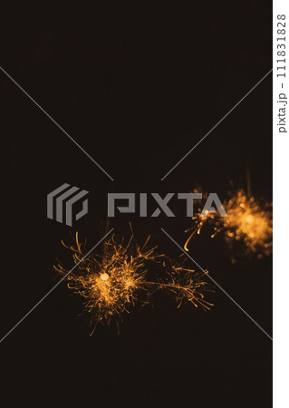 弾ける線香花火 弾ける線香花火 111831828