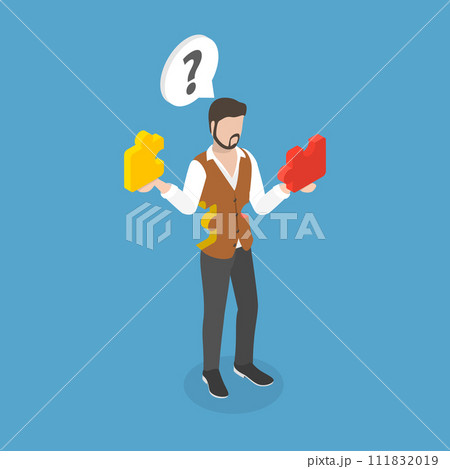 3D Isometric Flat Vector Illustration of Personality Rebuild 3D Isometric Flat Vector Illustration of Personality Rebuild 111832019
