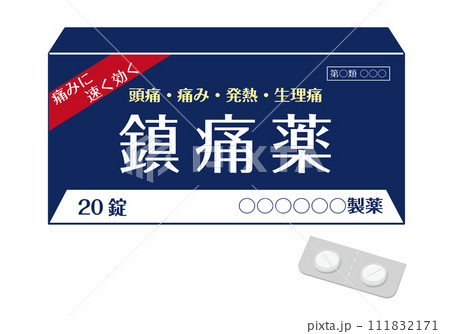 市販薬_鎮痛剤　頭痛薬　痛みどめ　解熱剤 111832171