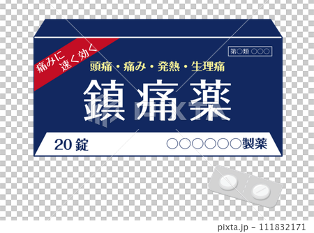 市販薬_鎮痛剤　頭痛薬　痛みどめ　解熱剤 111832171