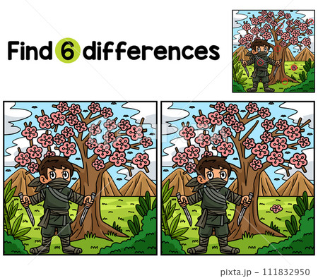 Ninja under the Sakura Tree Find The Differences Ninja under the Sakura Tree Find The Differences 111832950