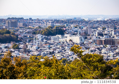 【宇治風景】大吉山展望台からの宇治市内の眺め 111834538