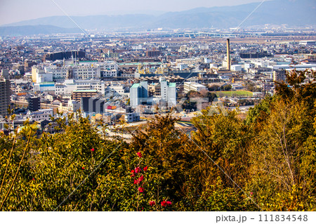 【宇治風景】大吉山展望台からの宇治市内の眺め 111834548