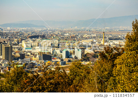 【宇治風景】大吉山展望台からの宇治市内の眺め 111834557