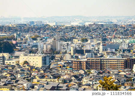 【宇治風景】大吉山展望台からの宇治市内の眺め 111834566