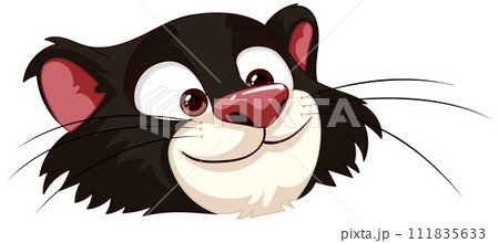 Cheerful Cartoon Skunk Illustration 111835633