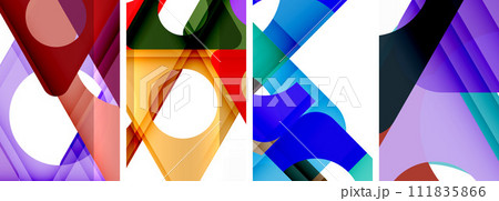Abstract background set, showcasing a dynamic interplay of triangles. Fusion of modern design and geometric allure 111835866