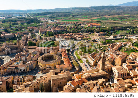 Drone photo of Spanish town Tarazona 111836598
