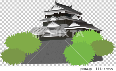 愛媛県 松山市 松山城のイラスト素材 [111837699] - PIXTA
