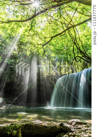 光さす鍋ヶ滝 111837770