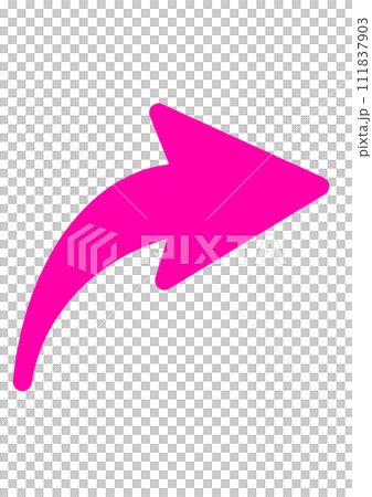 粉紅色彎曲箭頭 粉紅色彎曲箭頭 111837903