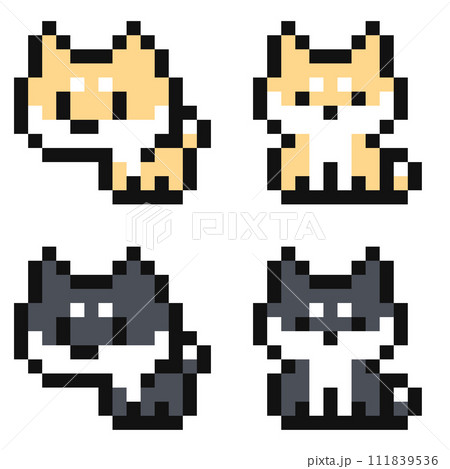 柴犬のドット絵セット 111839536