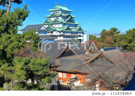 【愛知県】快晴の名古屋城大天守と本丸御殿 111839964