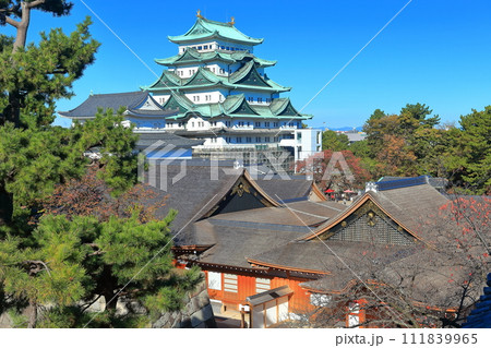 【愛知県】快晴の名古屋城大天守と本丸御殿 111839965