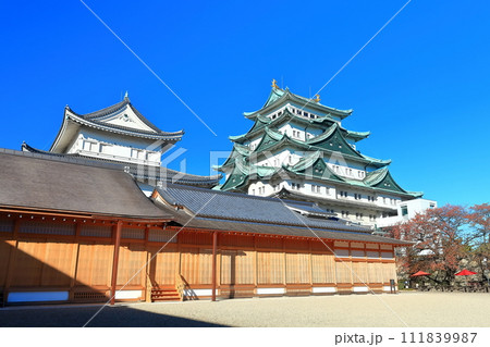 【愛知県】快晴の名古屋城大天守と本丸御殿 111839987