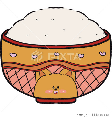 cooked rice in a bowl cooked rice in a bowl 111840448