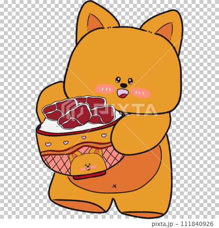 The illustration of a Japanese beef bowl The illustration of a Japanese beef bowl 111840926