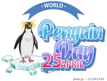 Celebrating World Penguin Day Illustration Celebrating World Penguin Day Illustration 111841430