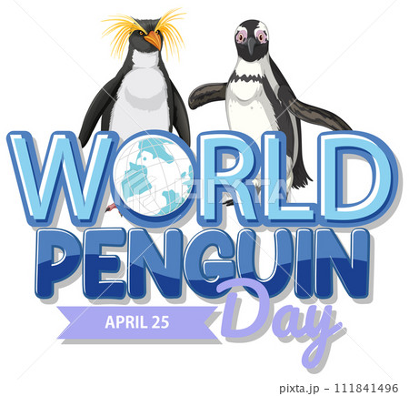 Celebrating World Penguin Day Illustration 111841496