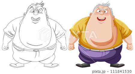 Before and After Fitness Illustration 111841530