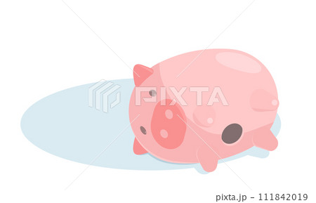 空っぽのブタの貯金箱のイラスト 111842019