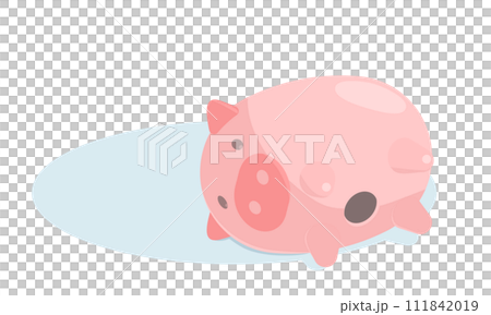 空っぽのブタの貯金箱のイラスト 111842019