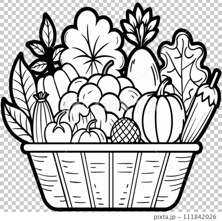 basket of vegetables 111842026