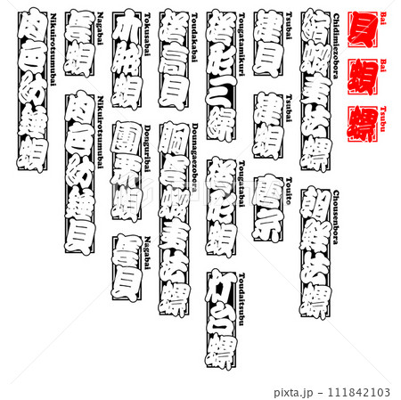 貝 唄 バイ ばい Bai  Japanese ivory-shell ローマ字 4 111842103
