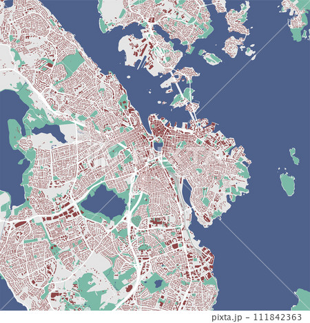 Stavanger map, city in Norway. Streetmap municipal area. Stavanger map, city in Norway. Streetmap municipal area. 111842363