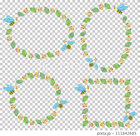 葉子和蜜蜂框架集 葉子和蜜蜂框架集 111842685
