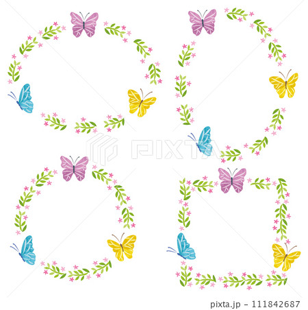 蝶と花　フレームセット 111842687