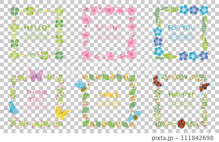 春季植物花卉昆蟲框架套裝 春季植物花卉昆蟲框架套裝 111842698