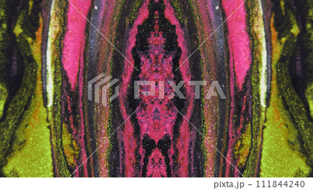 Paint drip glitter fluid texture sparkling ink mix 111844240