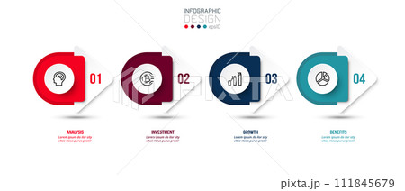 Infographic template business concept with step. 111845679