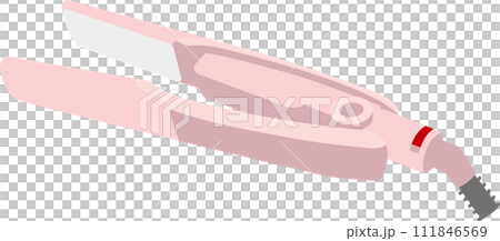 平面設計的粉紅色燙髮器 平面設計的粉紅色燙髮器 111846569